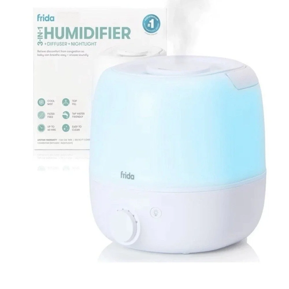 Frida Baby 3-in-1 Cool Mist Humidifier Nightlight Diffuser Breath Easy NEW